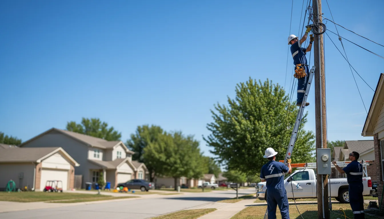 Residential electrician providing installation services in Weleetka, OK